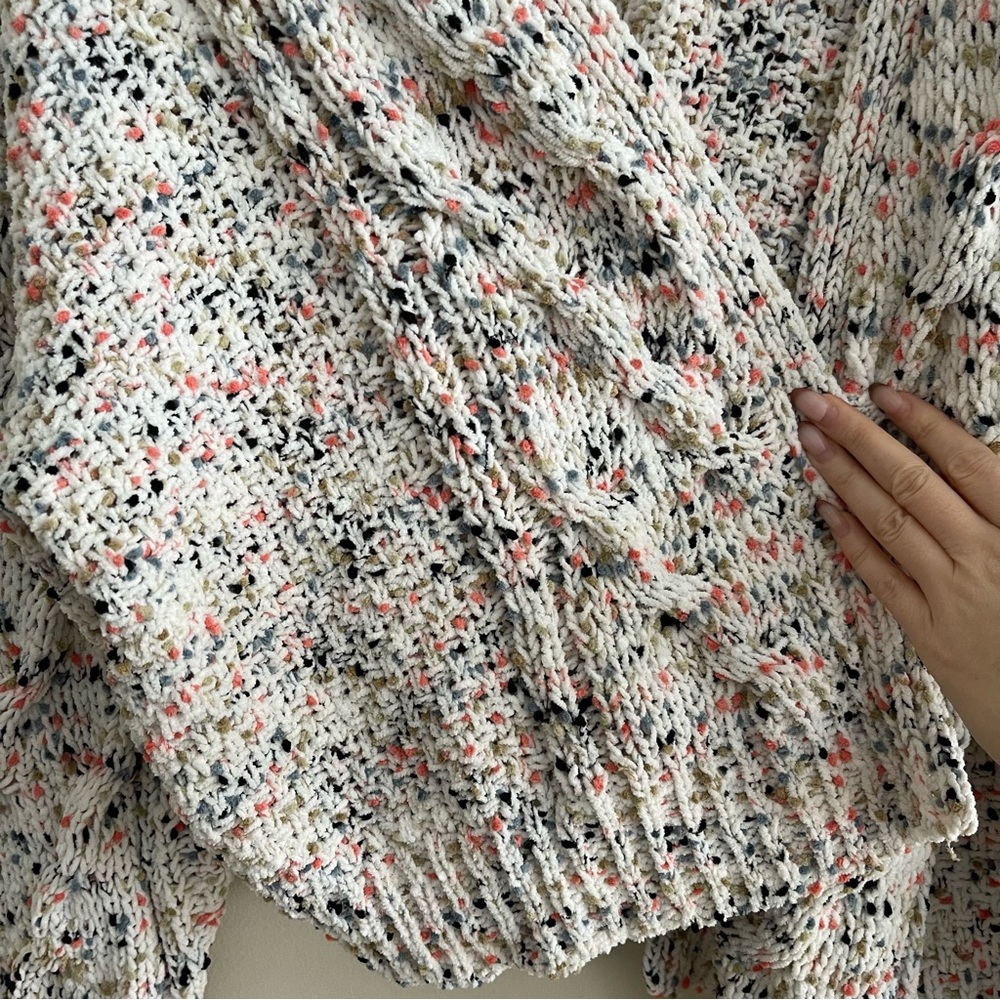 Anthropologie - Moon & Madison Confetti Crochet Cardigan Sweater - Picture 10 of 11